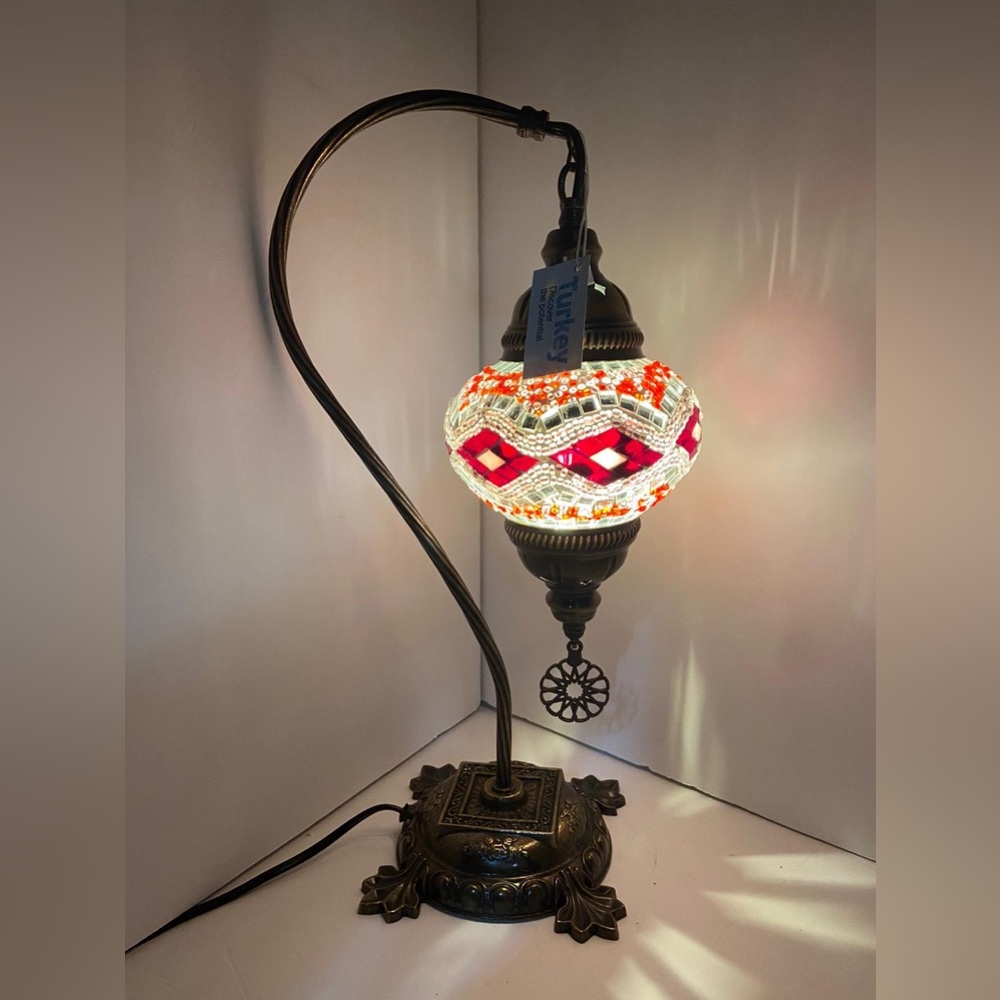Handmade Turkish table lamp Morocco desk mosaic glass
